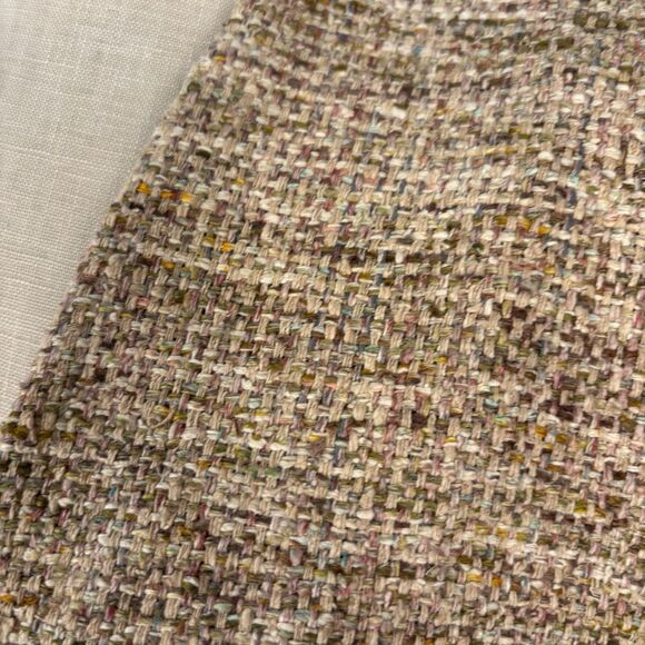 VTG Textured Two Piece Skirt Suit Set Beige Tan Career Work Wear Old Money - Picture 7 of 12